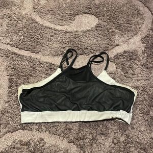 FREE with Purchase SHEIN - Black and White Sheer Padless Sports bra Size 3XL